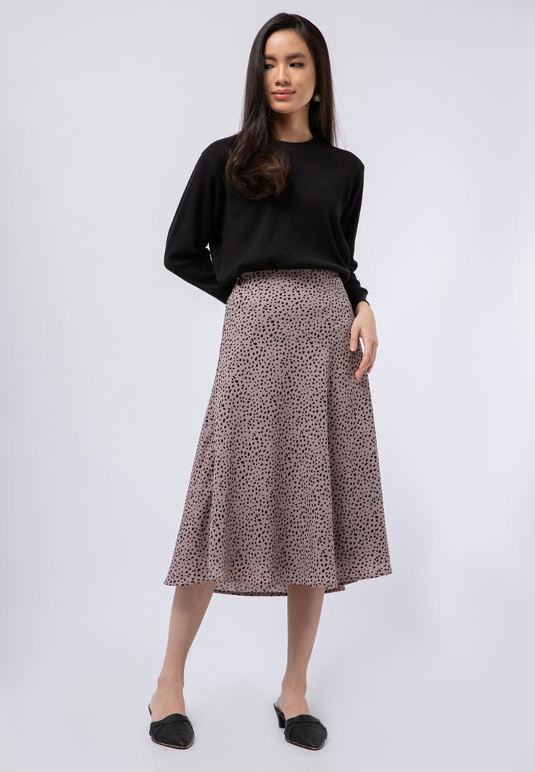 Printed A-line Skirt