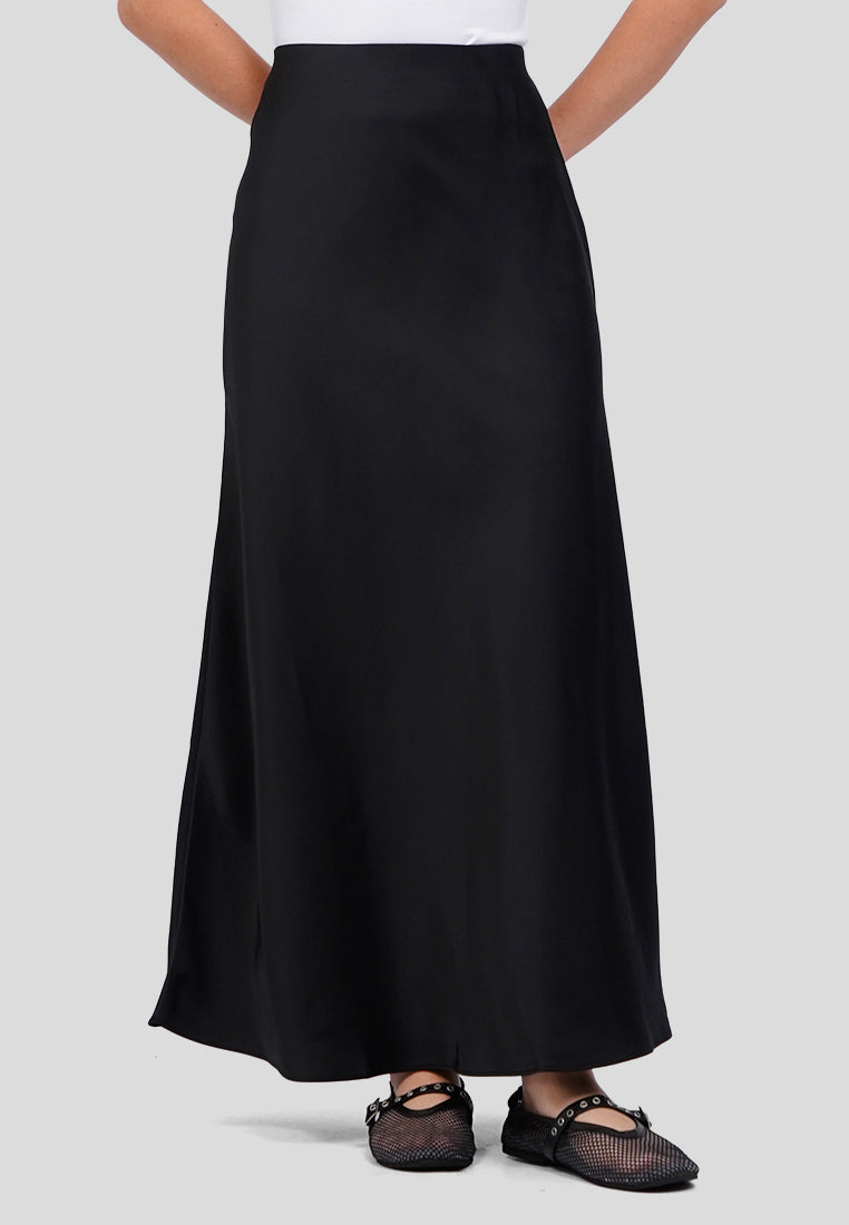 Satin Midi Skirt
