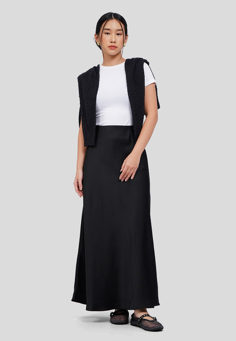 Satin Midi Skirt
