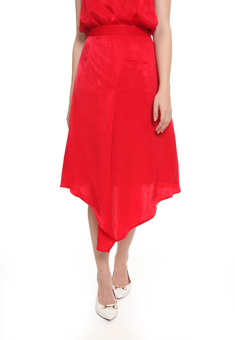 Asymmetric Midi Skirt