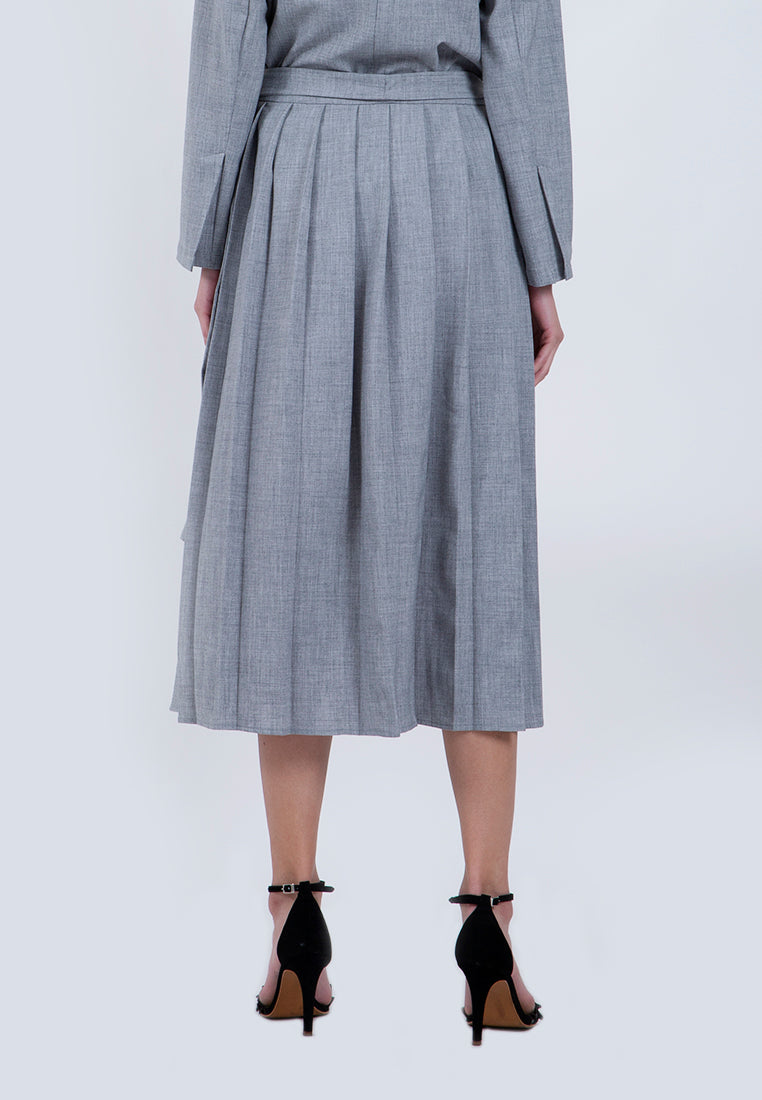 midi pleats skirt