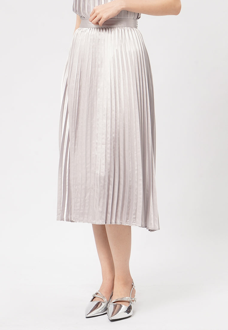 Pleated Midi Skirt