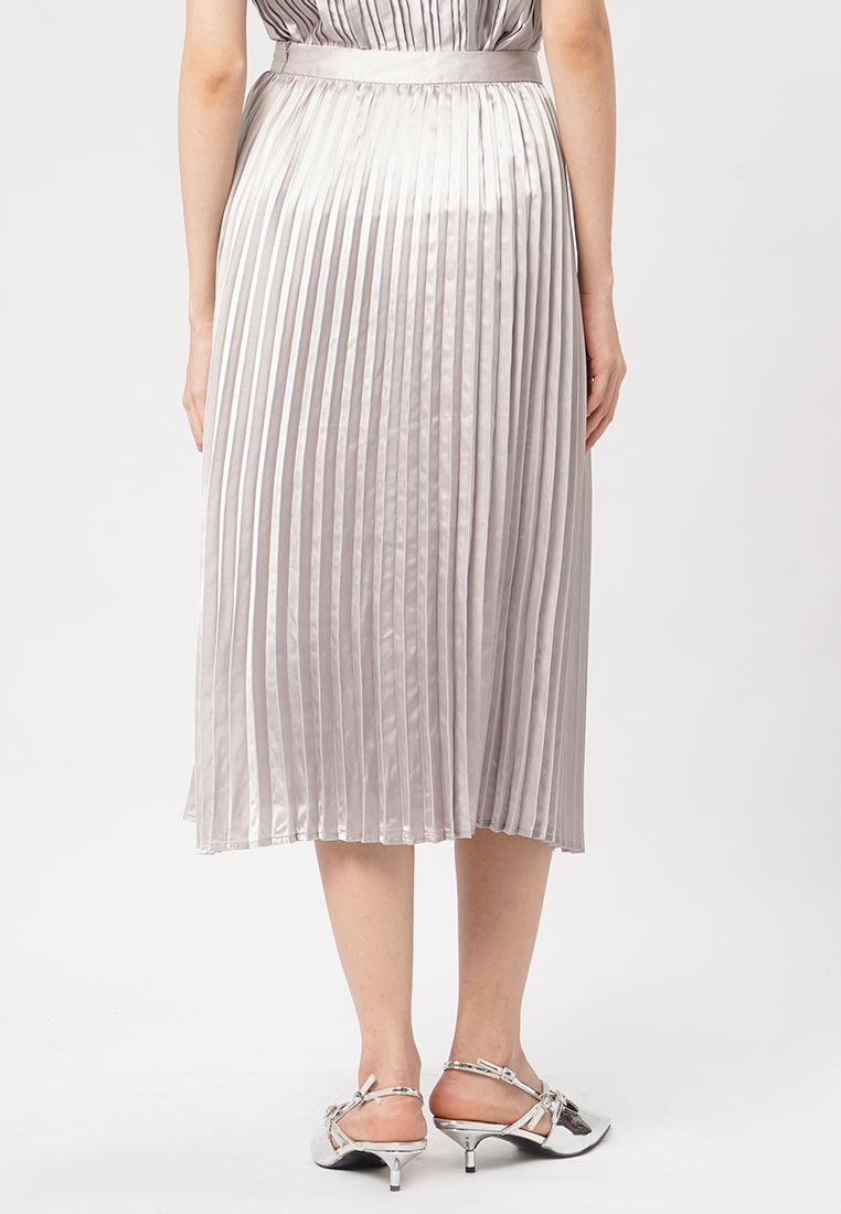 Pleated Midi Skirt