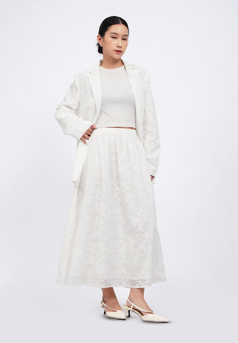 Floral Sheer Midi Skirt