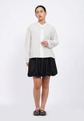 Balloon Denim Mini Skirt