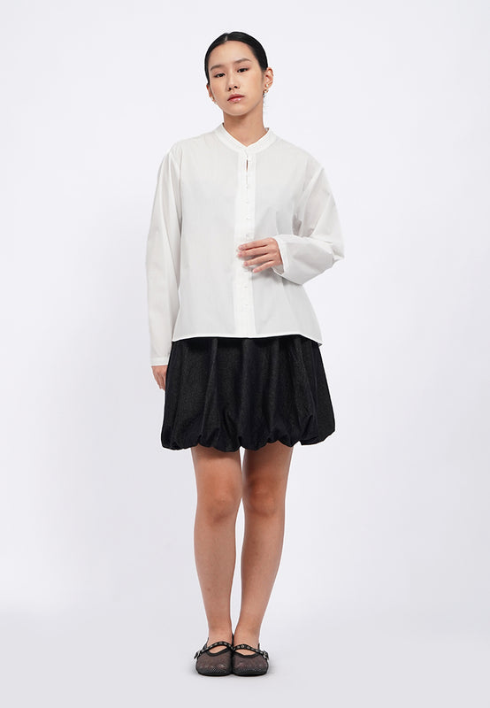 Balloon Denim Mini Skirt