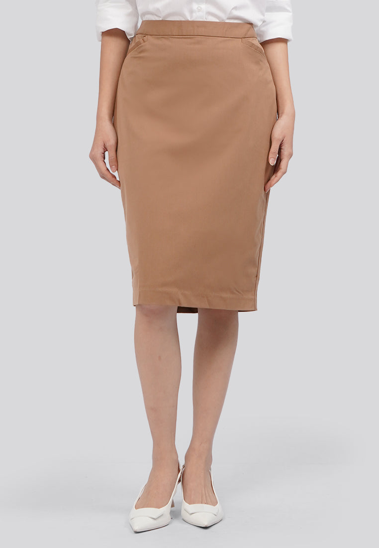 Basic Mini Skirt with Back Slit