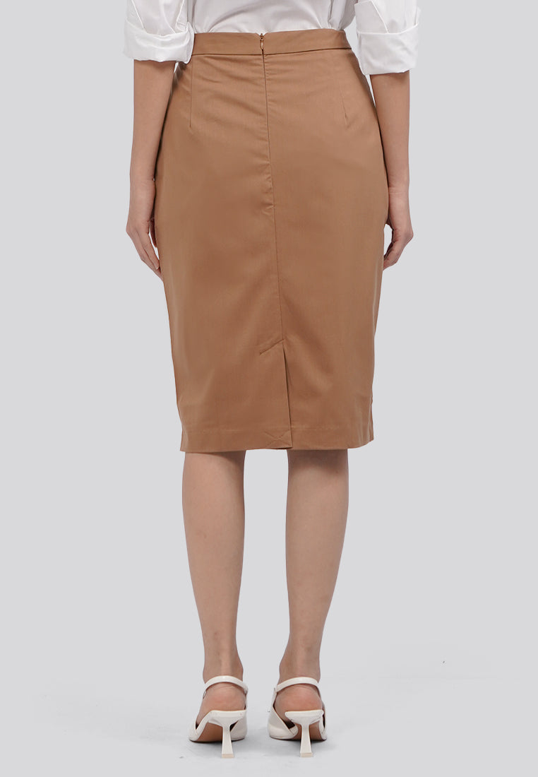Basic Mini Skirt with Back Slit