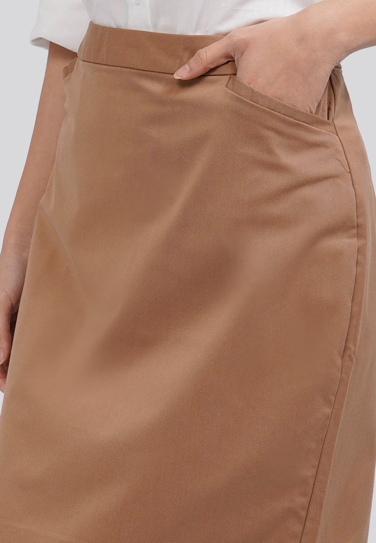 Basic Mini Skirt with Back Slit