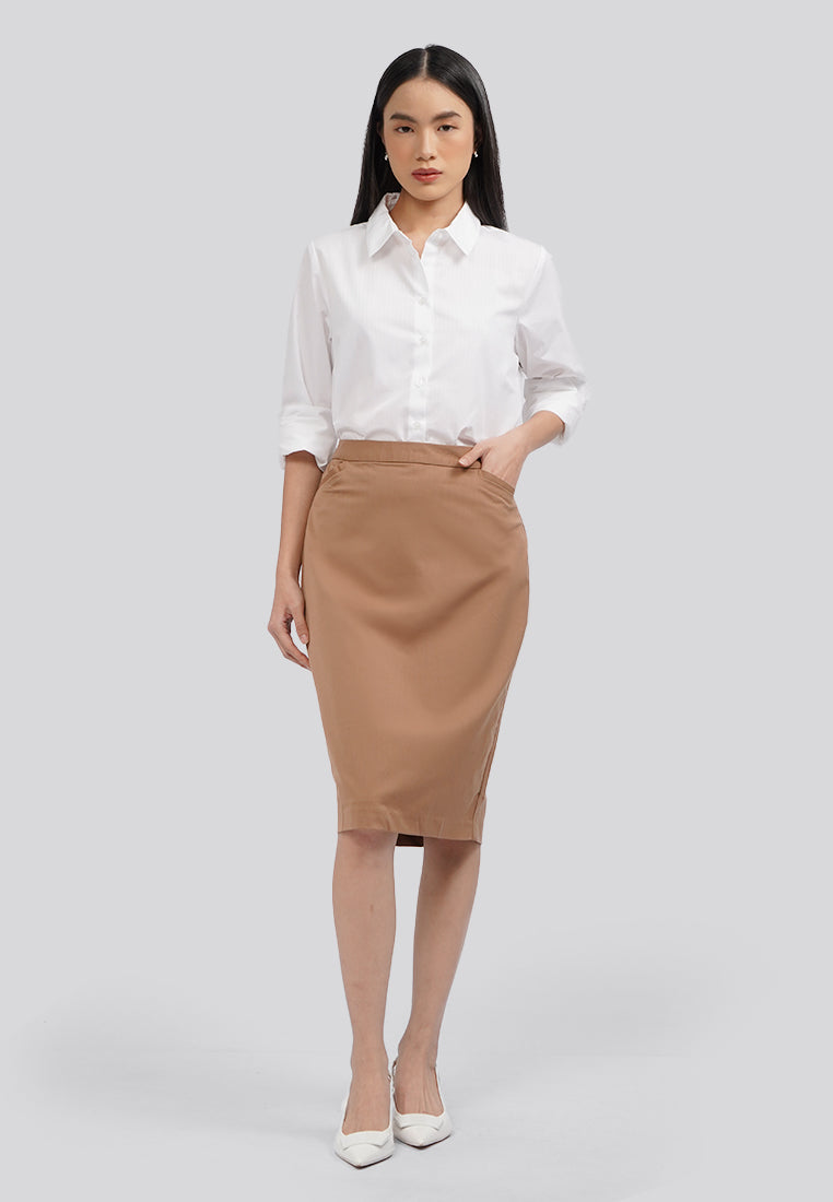 Basic Mini Skirt with Back Slit