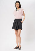 Pleated Mini Skort Black