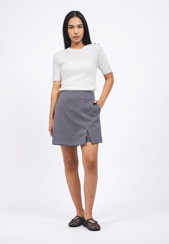 Mini Skort with Front Slit Details