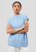 Sleeveless Cable Knit Top