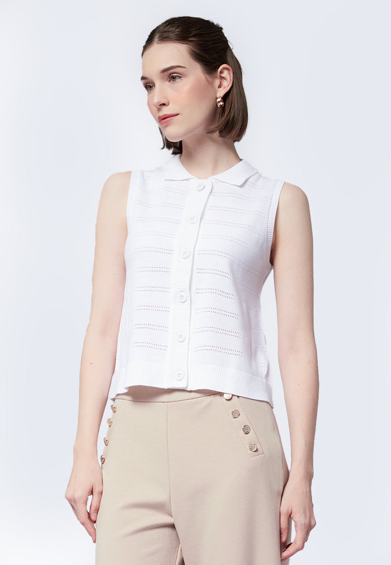 Openwork Sleeveless Top