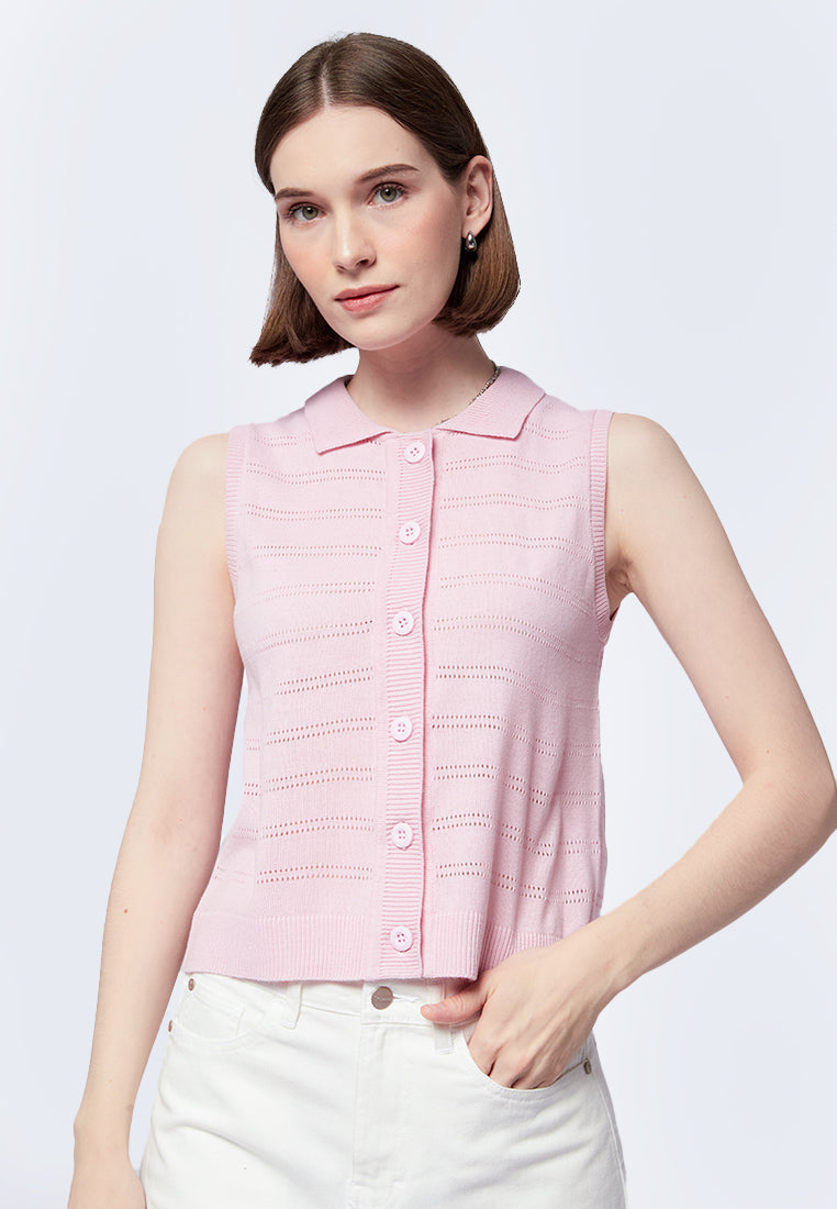 Openwork Sleeveless Top