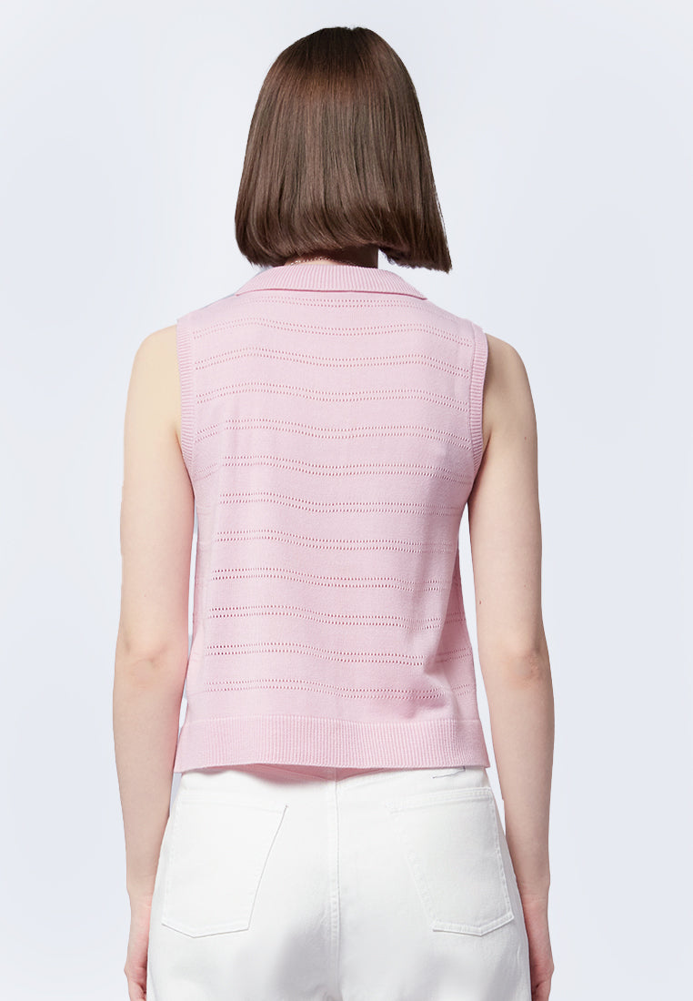 Openwork Sleeveless Top