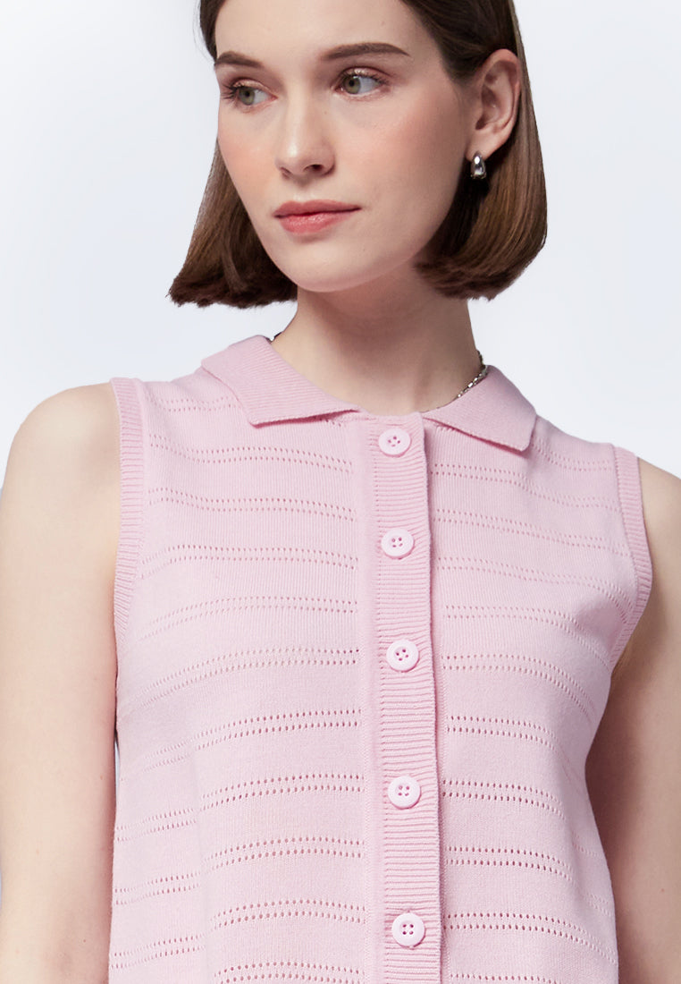 Openwork Sleeveless Top