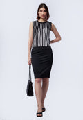 Printed Sleeveless Knit Top
