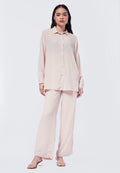 Long Sleeve Blouse Set with Pants