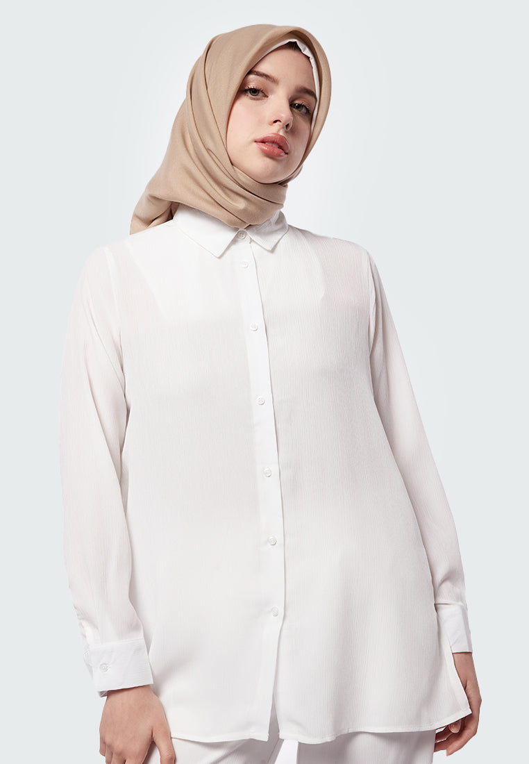 Long Sleeve Blouse Set with Pants