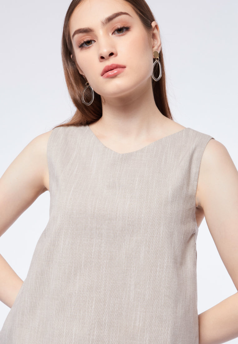 V-neck Gather Back Top
