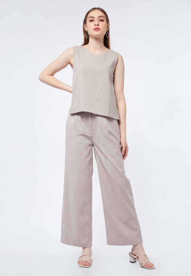 V-neck Gather Back Top
