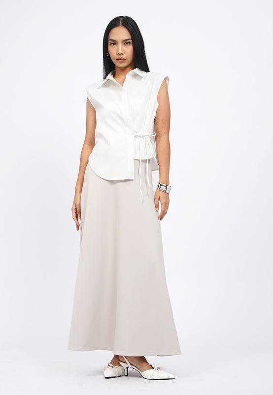 Sleeveless Wrap Blouse