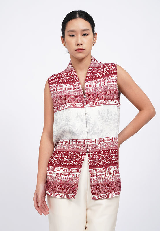 Dynasty Printed Sleeveless Top