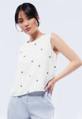 Embroidered Sleeveless Blouse