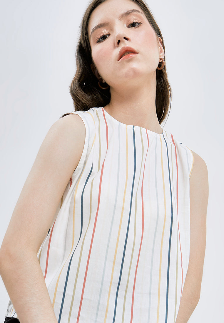 Printed Sleeveless Blouse