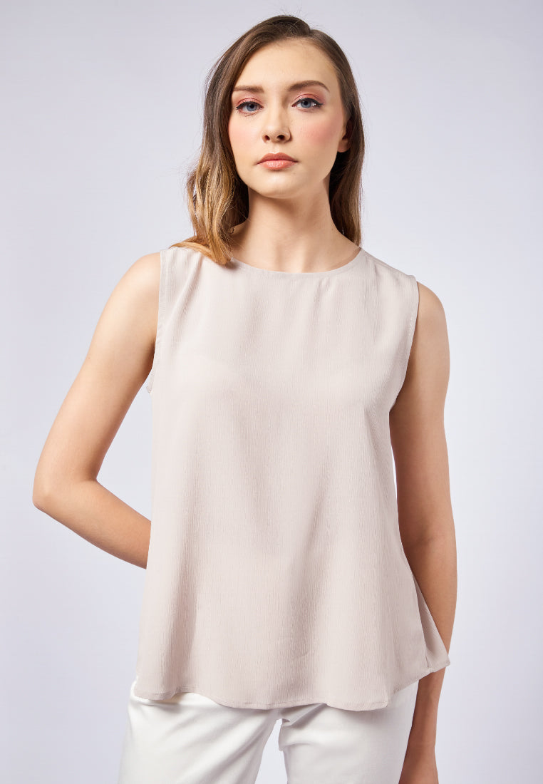 Crinkle Sleeveless Top