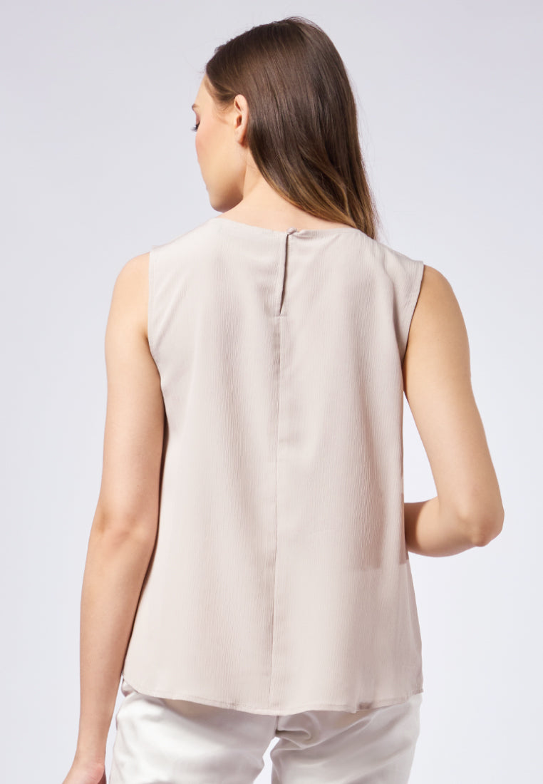 Crinkle Sleeveless Top