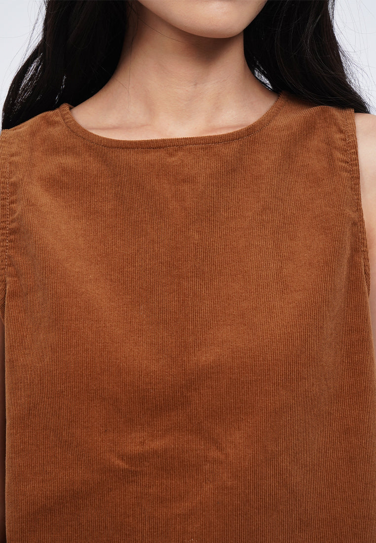 Sleeveless Corduroy Top