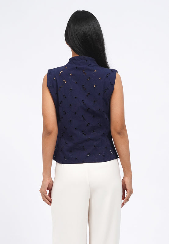 High Neck Sleeveless Top