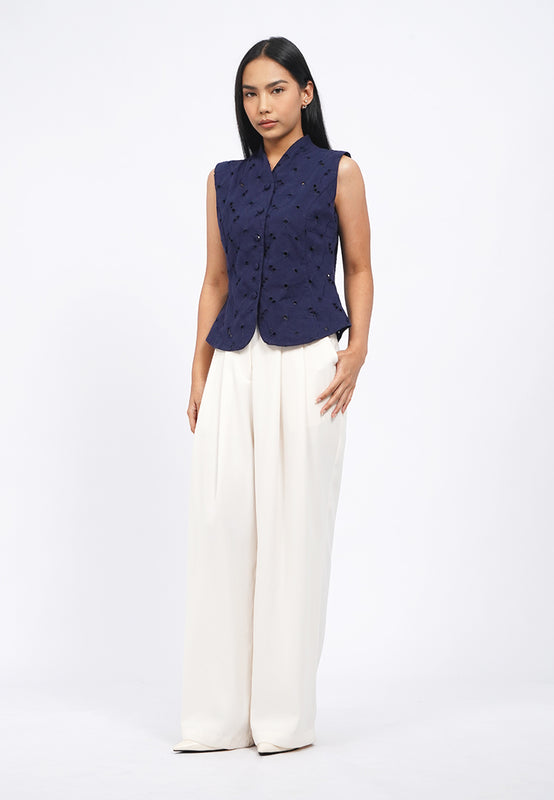 High Neck Sleeveless Top