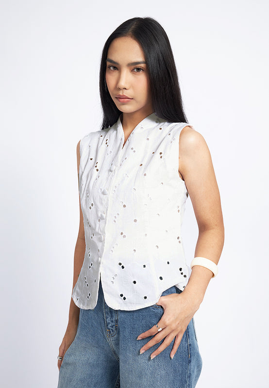 High Neck Sleeveless Top