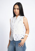 High Neck Sleeveless Top