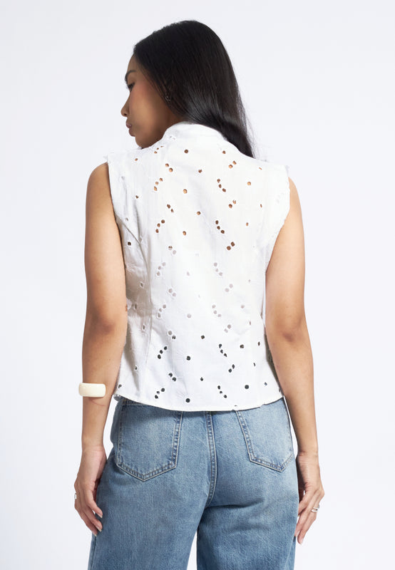 High Neck Sleeveless Top