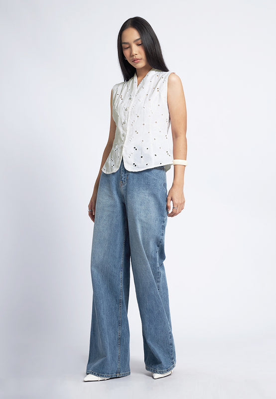 High Neck Sleeveless Top