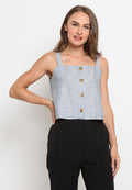 Sleveless Cropped Blouse