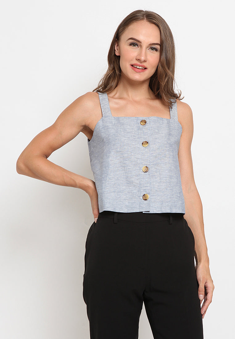Sleveless Cropped Blouse