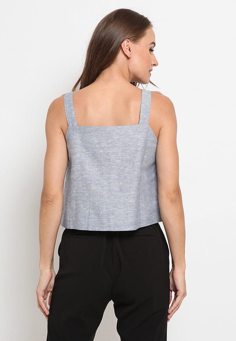 Sleveless Cropped Blouse