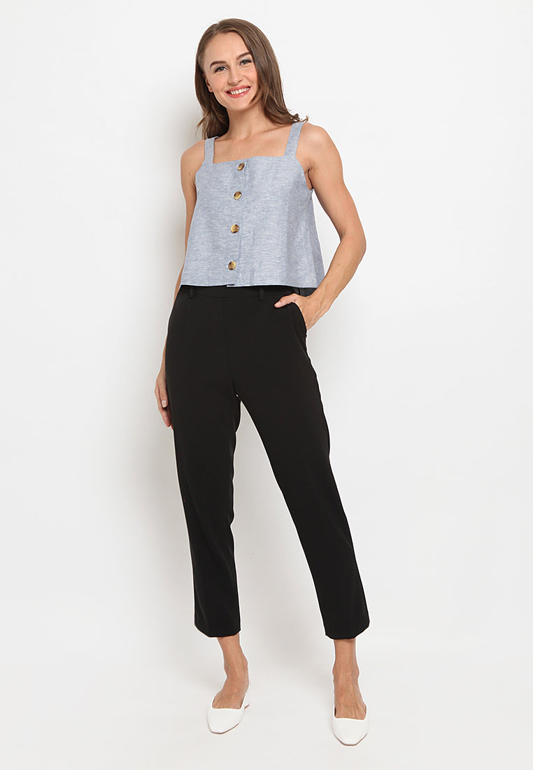 Sleveless Cropped Blouse