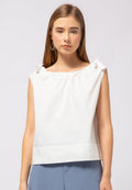 Sleeveless Top with Ribbon Details