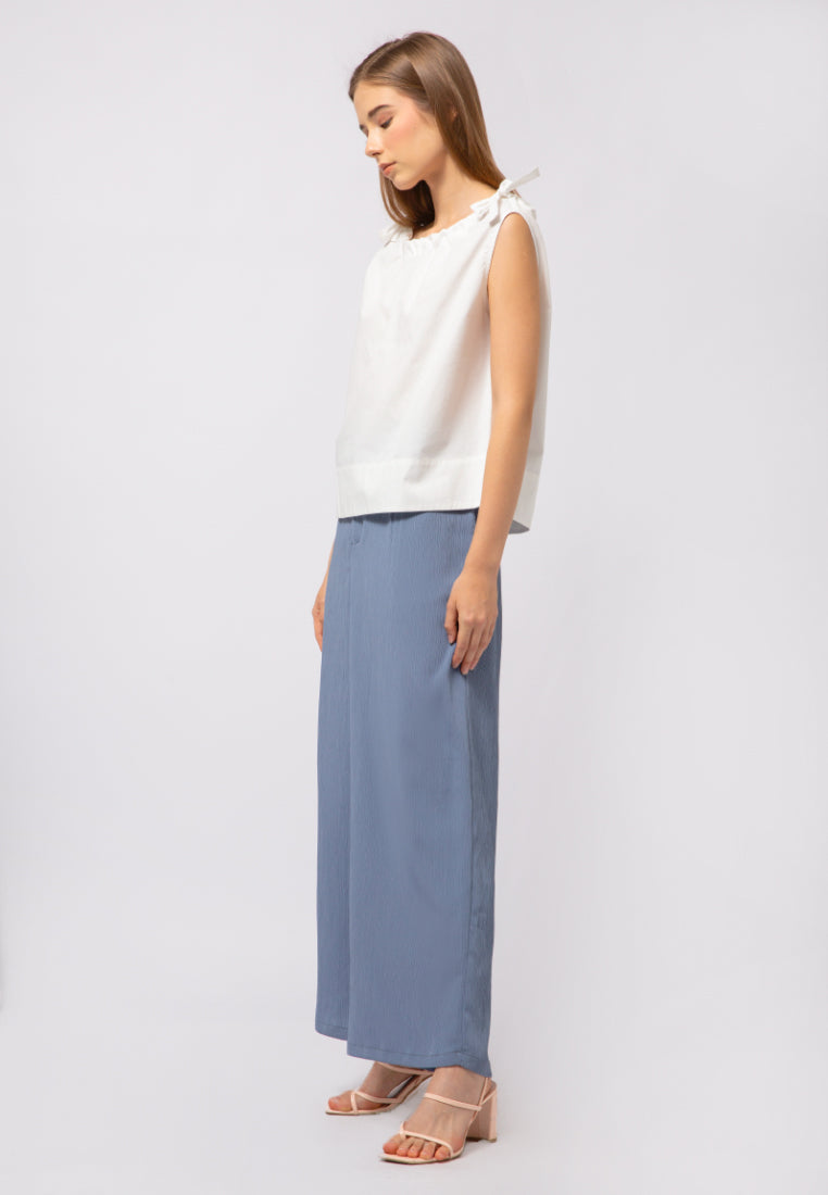 Sleeveless Top with Ribbon Details