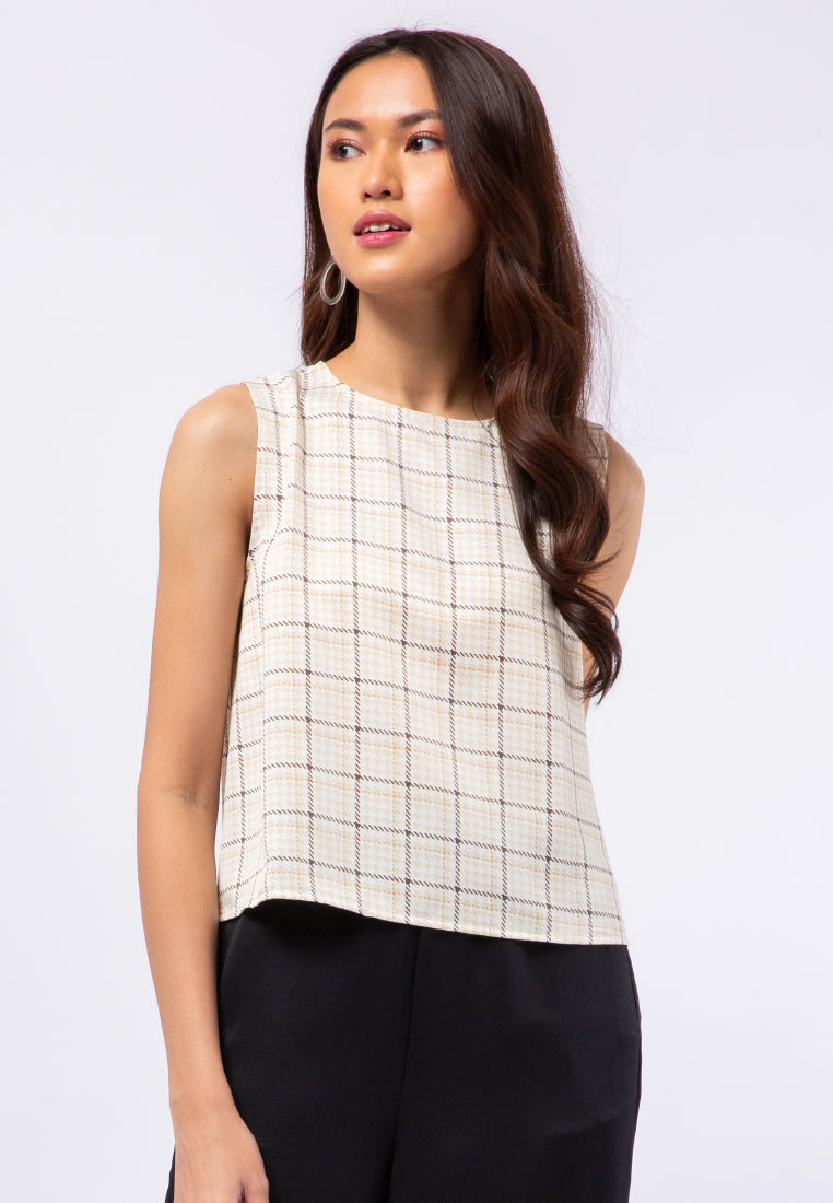 Printed Sleeveless Blouse