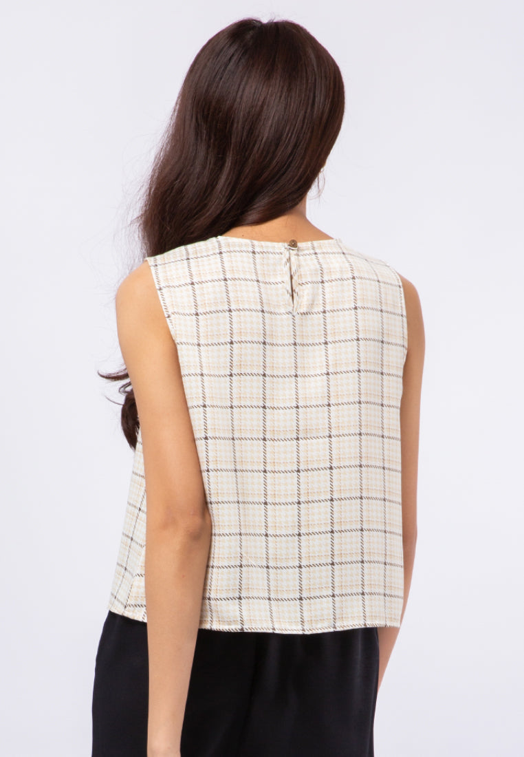 Printed Sleeveless Blouse