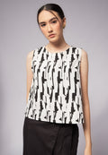 Sleeveless Printed Blouse