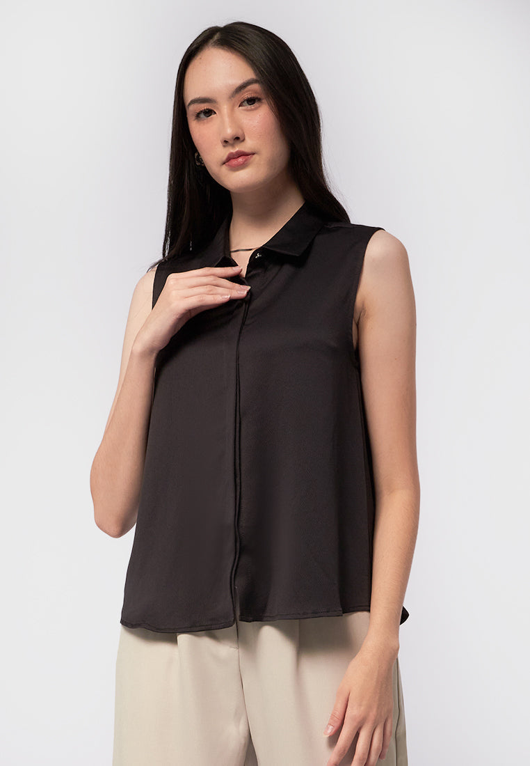 Regular Fit Sleeveless Shirt
