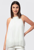 Pleated Halter Neck Top